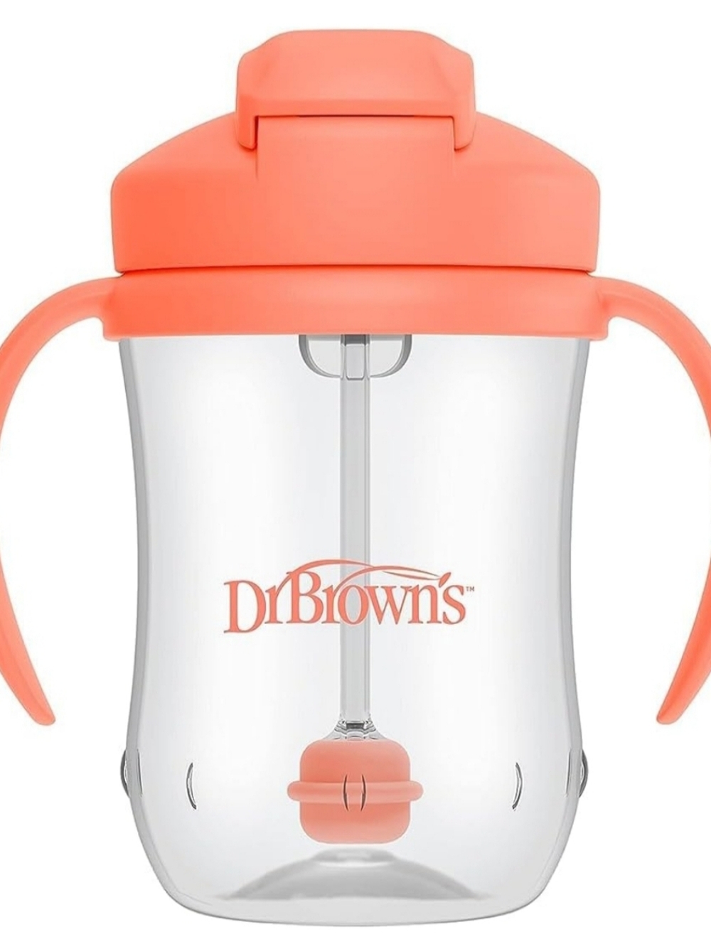 Dr. Brown's Coral Training Cup with Handles and Straw